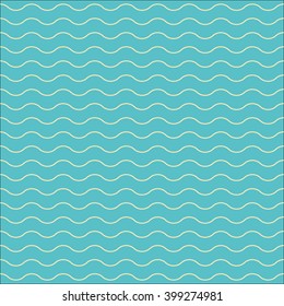 Wave pattern or water texture. Seamless wavy line pattern. Vector illustration.