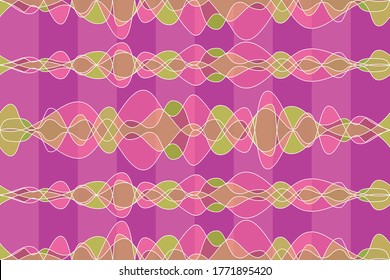 The wave patterns align in a different size to create a more interesting form. The white outline makes the wave pattern striking. 