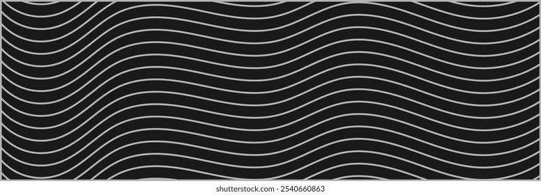 Patrones de ondas en diseño brutalista monocromo