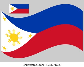 Wave Philippines Flag Vector illustration eps 10