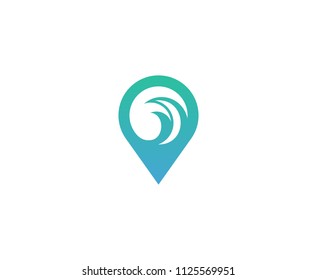 Wave pin logo 