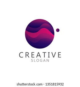 Wave Planet Logo Template Eps.10