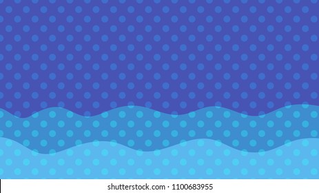 Wave Polka Dot Background. Vector Illustration.