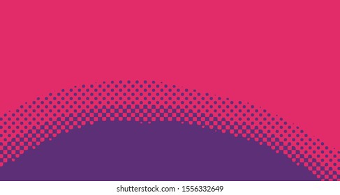 Wave pop art background abstract creative vector comics style blank layout template with clouds beams and isolated dots pattern. For sale banner, empty polka bubble, illustration for comic book design