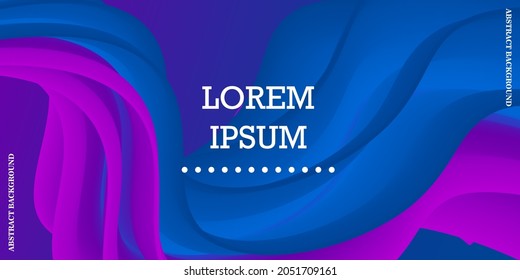 Wave Poster with Liquid Shape in Movement. Vector Gradient Futuristic Banner, Wave Wallpaper