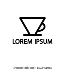 wave pour over coffee maker icon, vector illustration 