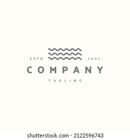 Wave premium icon sign symbol. Hipster vintage logo design vector illustration