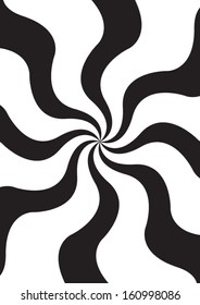 Wave Radial Black White
