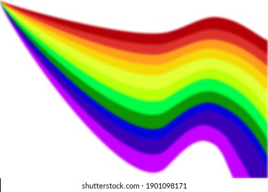 Wave of rainbow colors emerging out of white. Breaking of light. Background