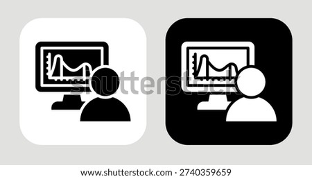 Wave Reader Icon In Black and White Glyph Style