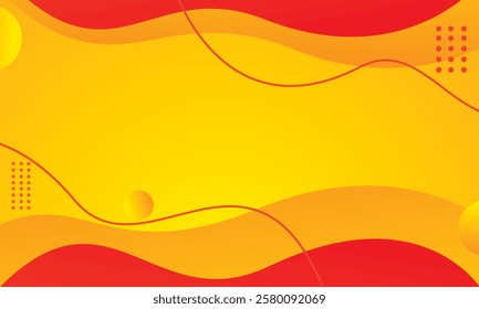 Wave red and orange abstract background