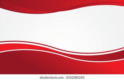 Fundo abstrato branco vermelho ondulado