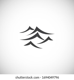 Icono de ondear en segundo plano para diseño gráfico y web. Símbolo de concepto de ilustración creativa para aplicación web o móvil.