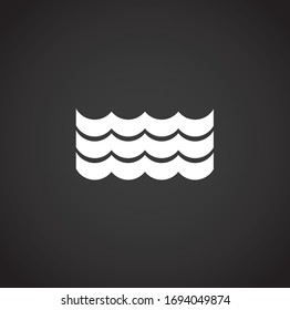 Wave related icon on background for graphic and web design. Creative illustration concept symbol for web or mobile app.