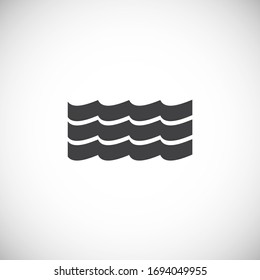 Wave related icon on background for graphic and web design. Creative illustration concept symbol for web or mobile app.
