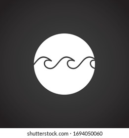 Wave related icon on background for graphic and web design. Creative illustration concept symbol for web or mobile app.