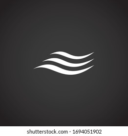 Wave related icon on background for graphic and web design. Creative illustration concept symbol for web or mobile app.