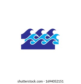Wave related icon on background for graphic and web design. Creative illustration concept symbol for web or mobile app.