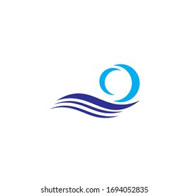 Wave related icon on background for graphic and web design. Creative illustration concept symbol for web or mobile app.