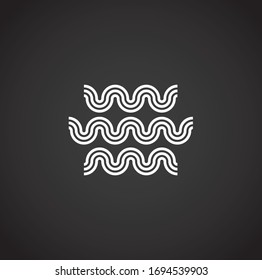 Wave related icon on background for graphic and web design. Creative illustration concept symbol for web or mobile app.