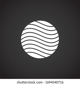 Wave-bezogene Symbol auf dem Hintergrund für Grafik und Web-Design. Symbol für kreatives Illustrationskonzept für Web- oder mobile App.