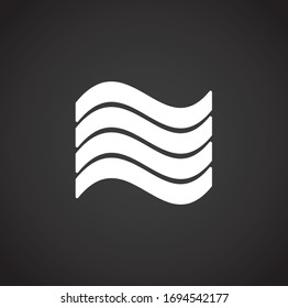 Wave-bezogene Symbol auf dem Hintergrund für Grafik und Web-Design. Symbol für kreatives Illustrationskonzept für Web- oder mobile App.