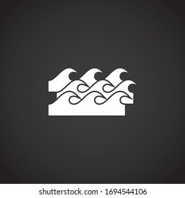 Wave related icon on background for graphic and web design. Creative illustration concept symbol for web or mobile app.