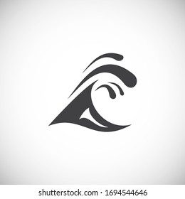 Wave related icon on background for graphic and web design. Creative illustration concept symbol for web or mobile app.