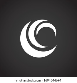 Wave related icon on background for graphic and web design. Creative illustration concept symbol for web or mobile app.