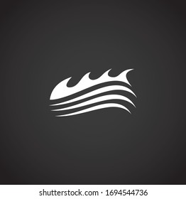 Wave related icon on background for graphic and web design. Creative illustration concept symbol for web or mobile app.