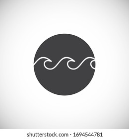 Wave related icon on background for graphic and web design. Creative illustration concept symbol for web or mobile app.