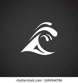 Wave related icon on background for graphic and web design. Creative illustration concept symbol for web or mobile app.