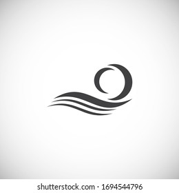 Wave related icon on background for graphic and web design. Creative illustration concept symbol for web or mobile app.
