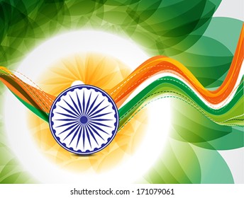Wave Republic Day Background Vector illustration  