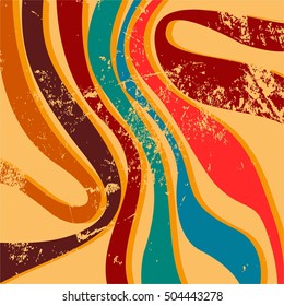 Wave Retro Vintage Background Vector