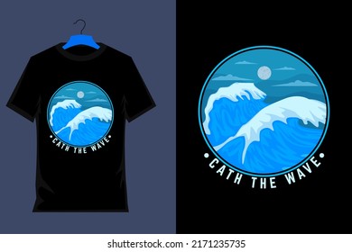 The Wave Retro Vintage T Shirt Design