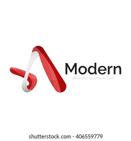 Wellenbandlogo, abstrakte Vektorform