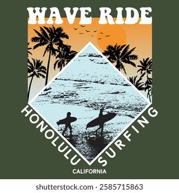 Wave Ride Honolulu Surfing California