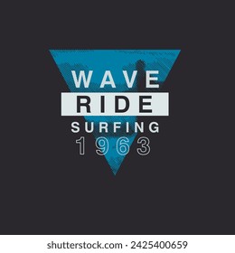 Wave Ride Surfing typography ocean summer t shirt design