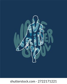 Ilustração de vetor de design de Alma de Cavaleiro de Onda