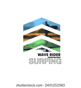 Wave Rider Surfing summer ocean surf t shirt design