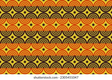 Wave rounded pattern seamless vintage background design for banner, wallpaper, print, sticker, ecoration, letter and more