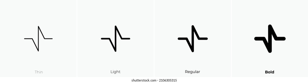 wave saw tool icon. Thin, Light Regular And Bold style design isolated on white background
