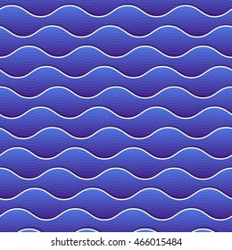 Wave sea abstract background lines vector illustration