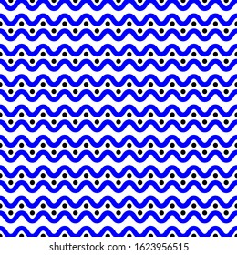 Wave Sea Decorative Blue Pattern