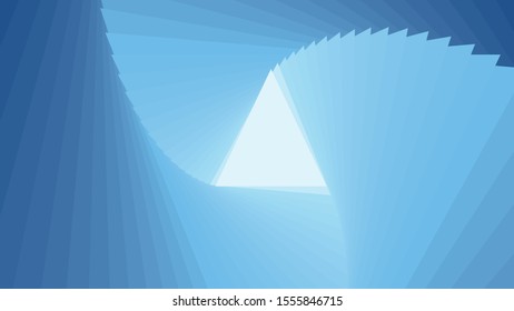 wave sea geometric blue triangle vector design