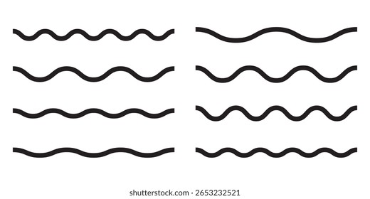 Wave sea icon symbol set