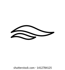 Wave sea icon vector on white background