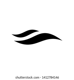 Wave sea icon vector on white background
