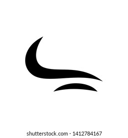 Wave sea icon vector on white background